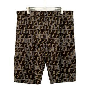 Fendi Brown FF Logo-Printed Casual Shorts Mens Size 52